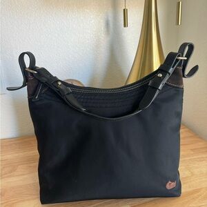 Dooney and Bourke Erica Large Nylon Leather Black Insulated Bag